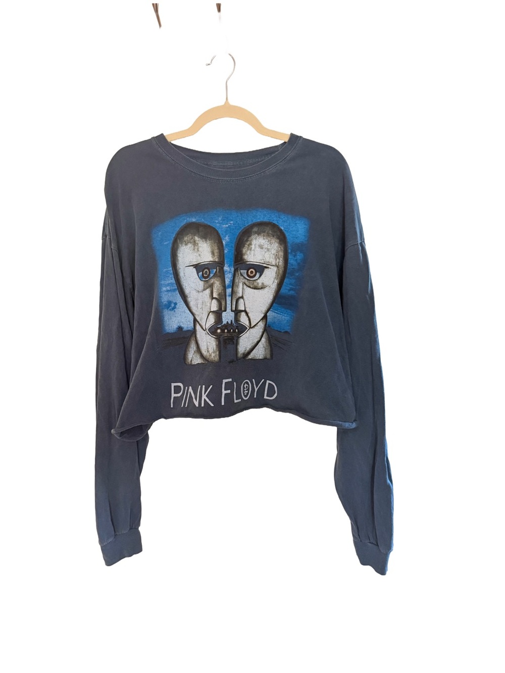 Pink Floyd  Division Bell ‘94 Cropped Sweatshirt - Charcoal Blue